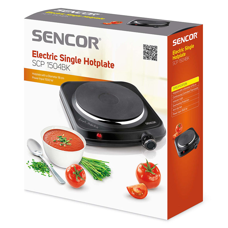 Plită electrică compactă 1500 W cu reglaj de temperatură Sencor