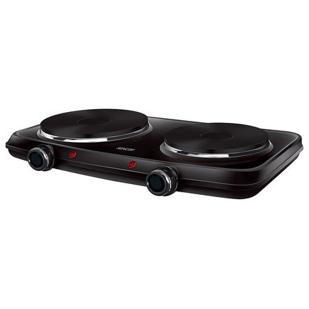 Plită electrică dublă cu 2 ochiuri, 2500 W, Sencor