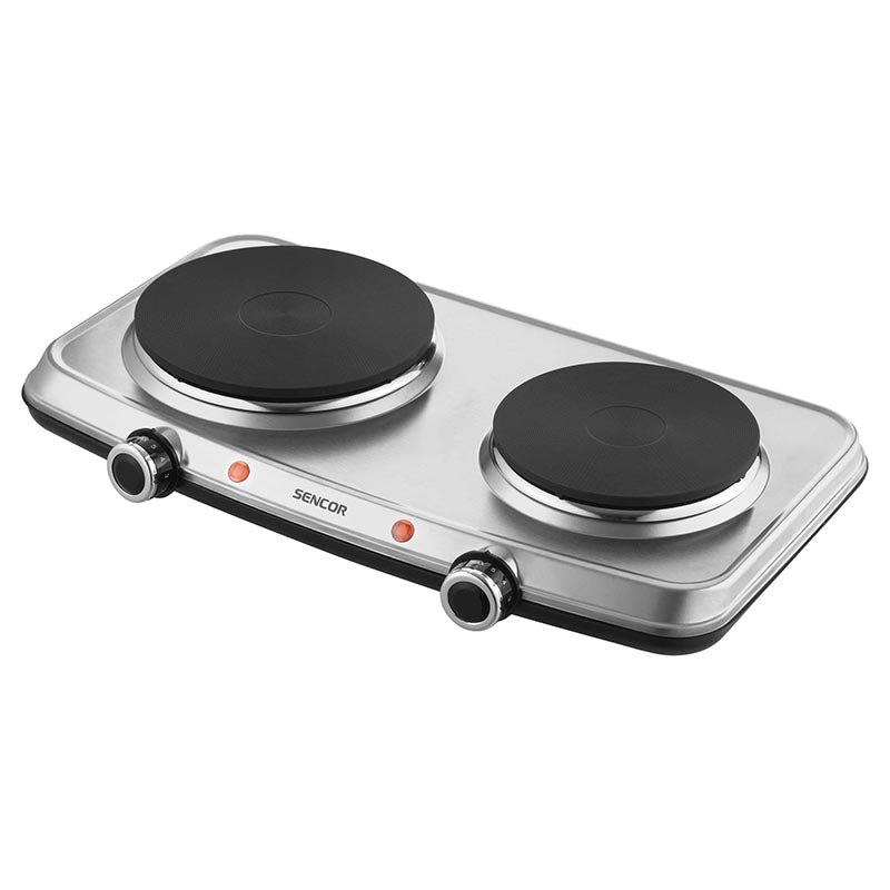 Plită electrică dublă cu 2 ochiuri, 2500 W, Sencor