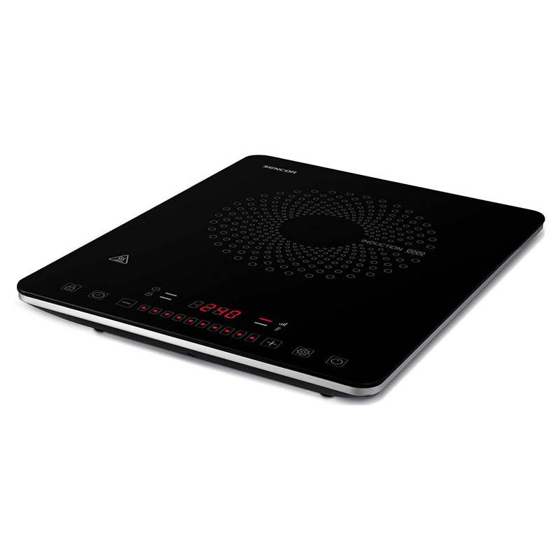 Plită inducție 2000 W, control tactil, design compact Sencor S-SCP3701BK