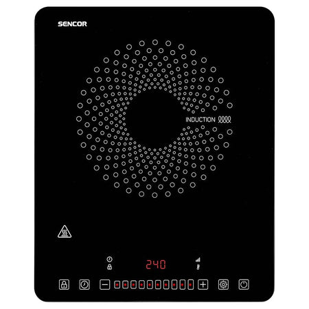 Plită inducție 2000 W, control tactil, design compact Sencor S-SCP3701BK