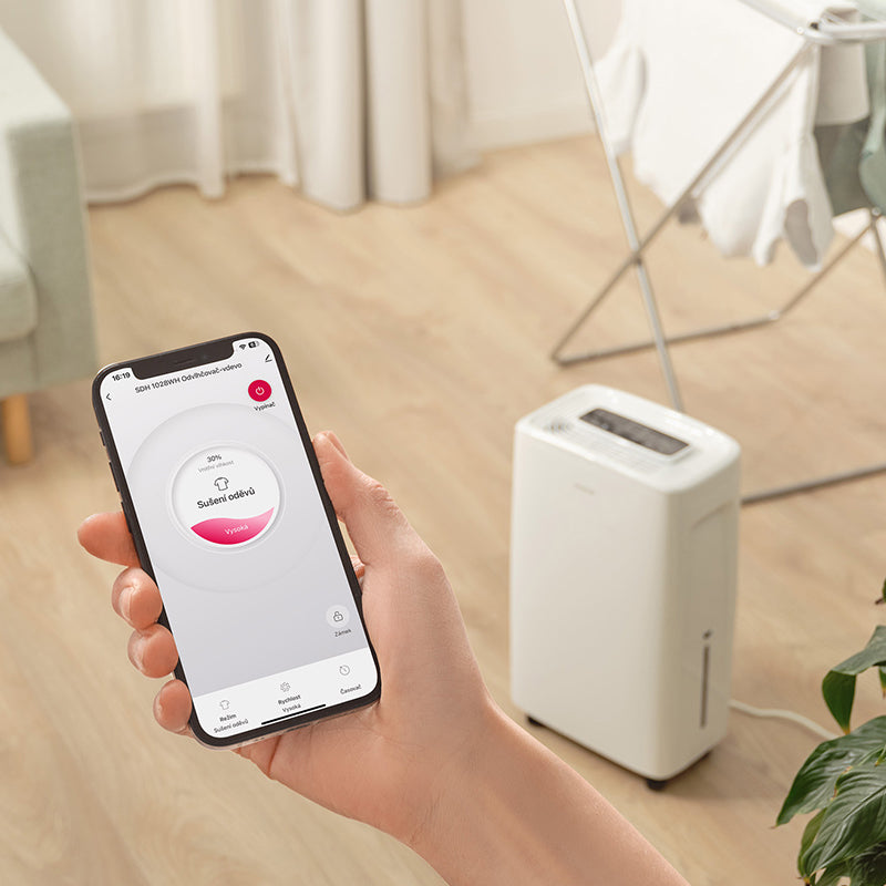 Dezumidificator smart, control app, 10 l/zi, Sencor S-SDH1028WH