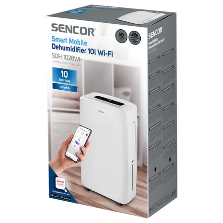 Dezumidificator smart, control app, 10 l/zi, Sencor S-SDH1028WH