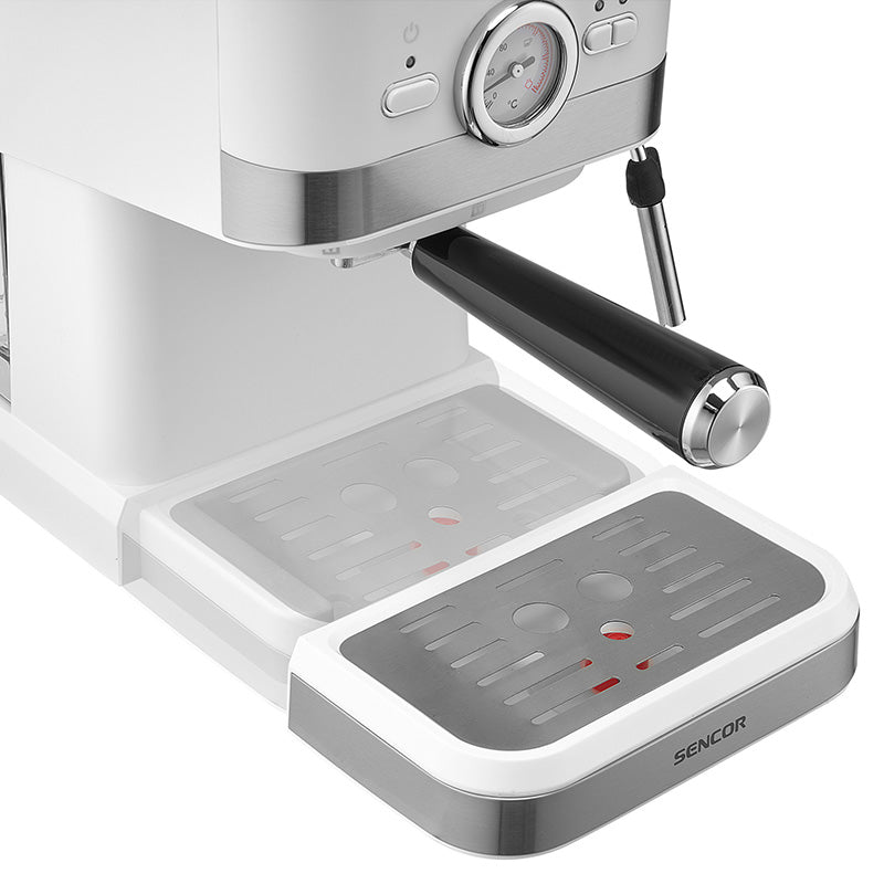 Espressor 20 bar 1050 W cu baghetă abur, filtru inox, Sencor S-SES1720WH