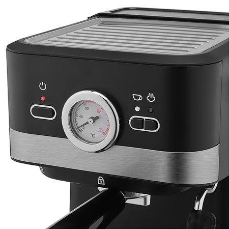 Espressor 20 bar, 1050 W, funcții digitale, abur și apă fierbinte, Sencor S-SES1721BK