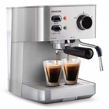 Espressor 15 bar inox cu funcție abur, rezervor 1,5 l Sencor S-SES4010SS