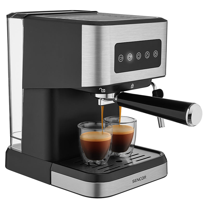Espressor 20 bari 1050 W, panou digital, Sencor S-SES4020SS