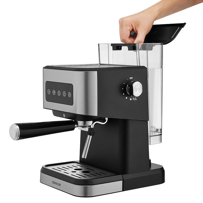 Espressor 20 bari 1050 W, panou digital, Sencor S-SES4020SS