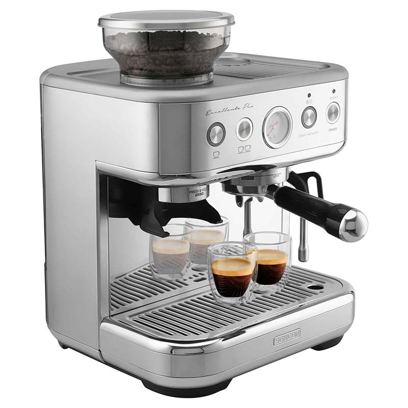 Espressor 15 bar cu râșniță, funcții automate, oțel inoxidabil Sencor S-SES6010SS