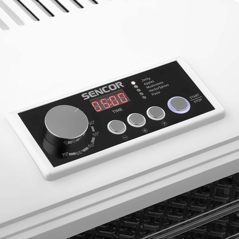 Deshidrator alimente 1,18 m², 6 tăvi, 5 programe, Sencor S-SFD6500WH