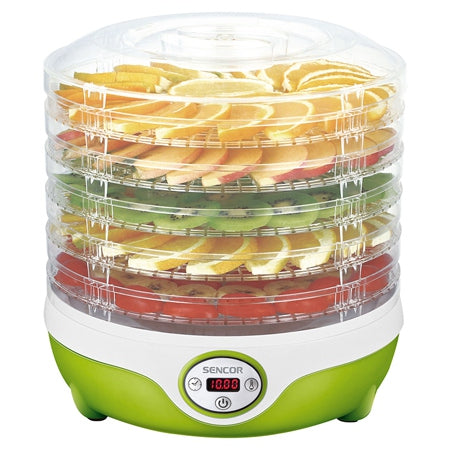 Deshidrator alimente 5 tăvi, 240 W, control electronic, display LED, Sencor S-SFD851GR