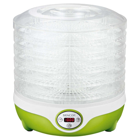 Deshidrator alimente 5 tăvi, 240 W, control electronic, display LED, Sencor S-SFD851GR