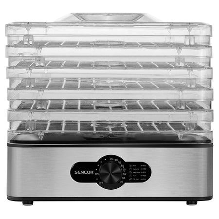 Deshidrator alimente cu 5 tăvi, 240 W, temperatură reglabilă, Sencor S-SFD950SS