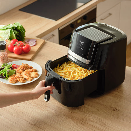 Friteuză digitală Airfryer 6.5 l 1600 W, negru, Sencor S-SFR6550BK