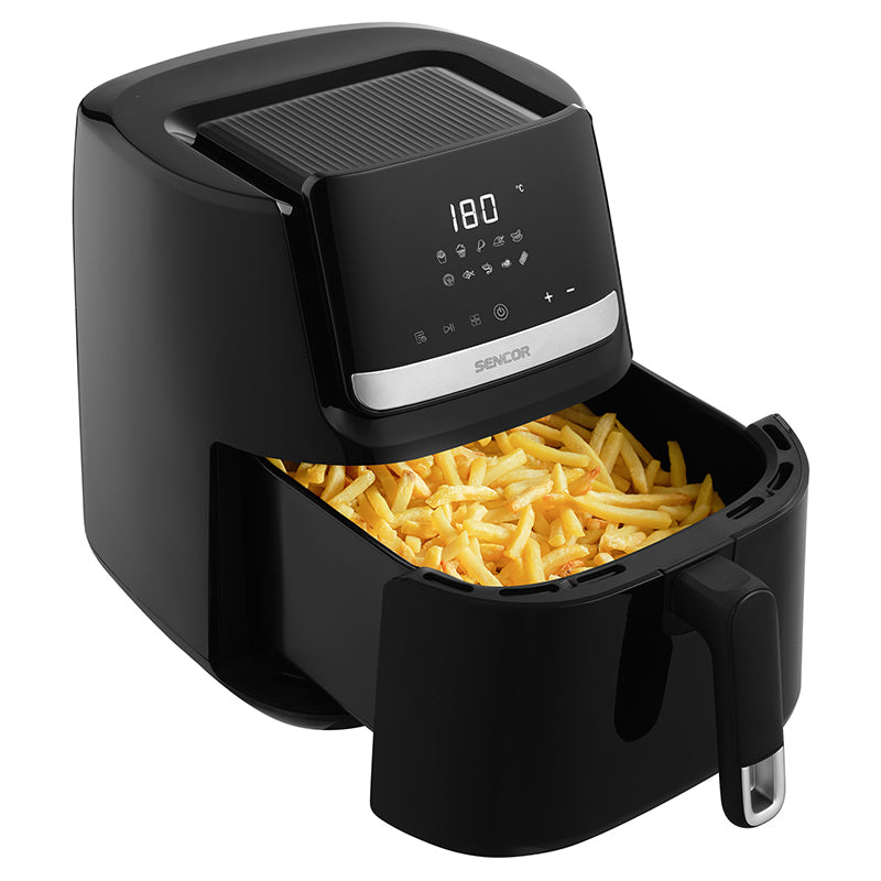 Friteuză digitală Airfryer 6.5 l 1600 W, negru, Sencor S-SFR6550BK