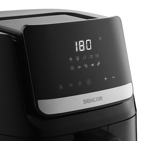 Friteuză digitală Airfryer 6.5 l 1600 W, negru, Sencor S-SFR6550BK