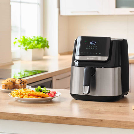 Friteuză smart digitală Airfryer 6.5 l, 1600 W, LED, Sencor S-SFR6600SS