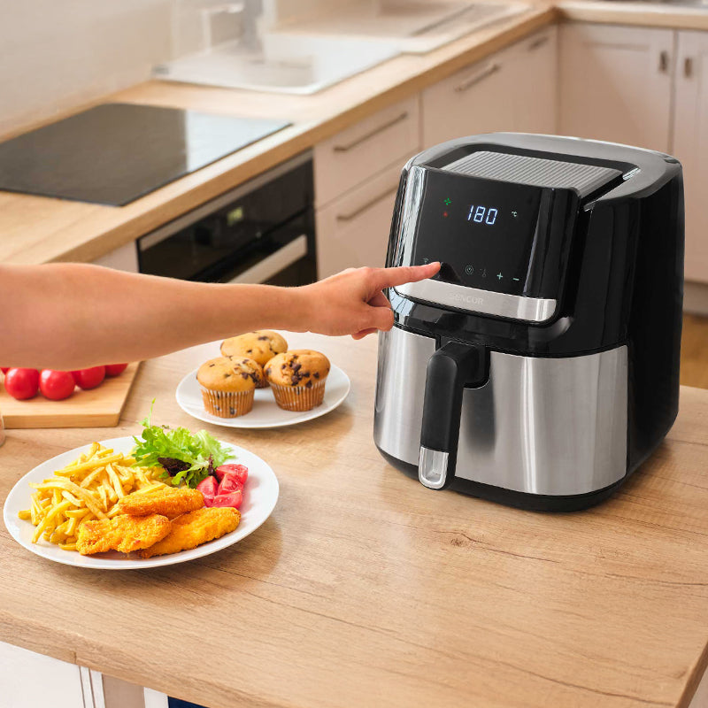 Friteuză smart digitală Airfryer 6.5 l, 1600 W, LED, Sencor S-SFR6600SS