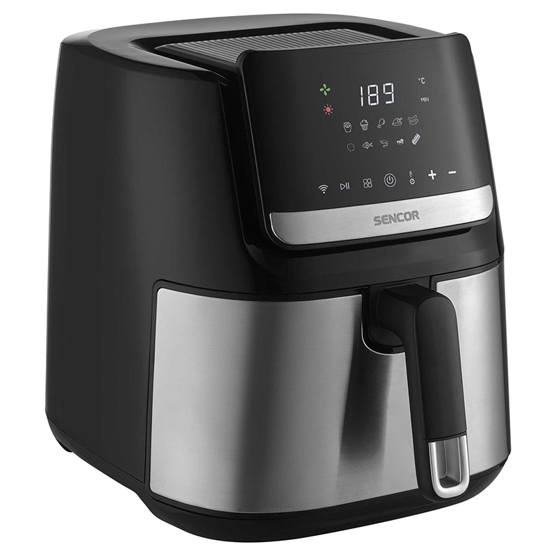 Friteuză smart digitală Airfryer 6.5 l, 1600 W, LED, Sencor S-SFR6600SS