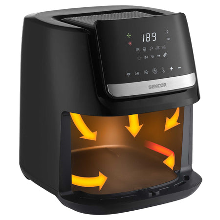 Friteuză smart digitală Airfryer 6.5 l, 1600 W, LED, Sencor S-SFR6600SS