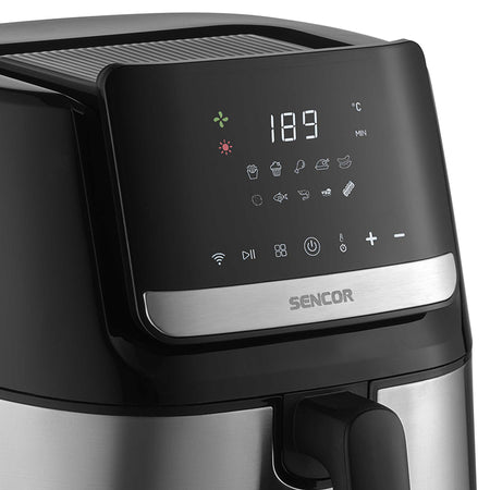 Friteuză smart digitală Airfryer 6.5 l, 1600 W, LED, Sencor S-SFR6600SS