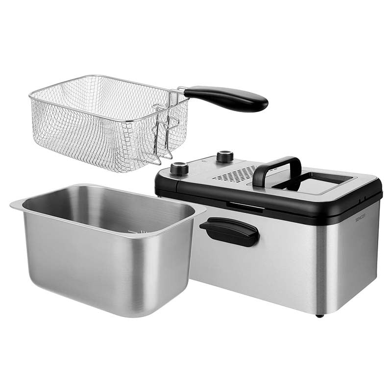 Friteuză 3,2L 2200 W cu termostat inox Sencor S-SFR7200SS