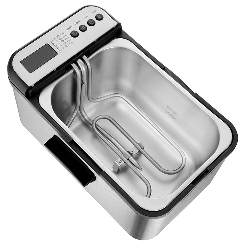Friteuză 3,2 L cu 5 programe și capac inox, 2200 W Sencor S-SFR8200SS
