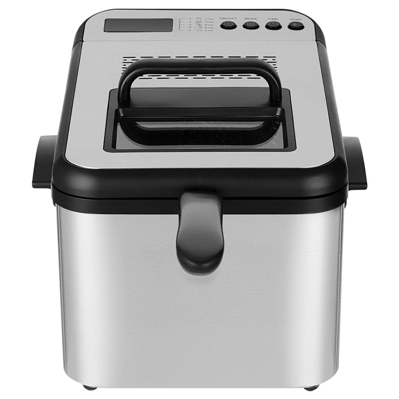 Friteuză 3,2 L cu 5 programe și capac inox, 2200 W Sencor S-SFR8200SS