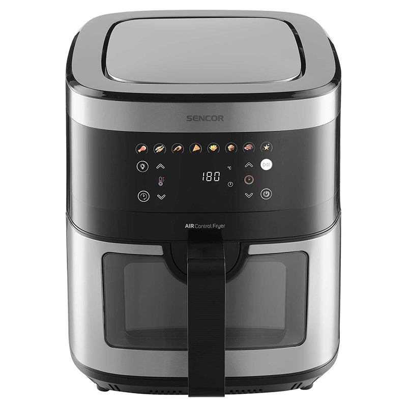 Friteuză aer cald AirFryer 9L 1700 W cu programe și ecran LED Sencor S-SFR9000SS