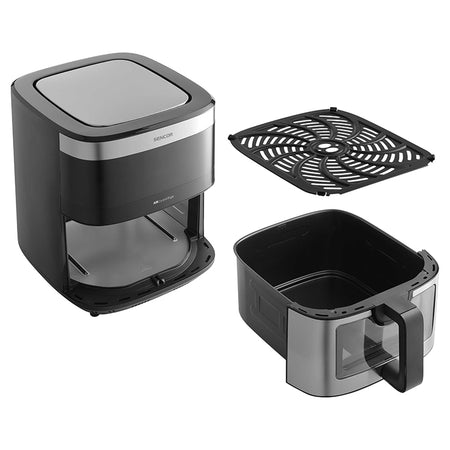 Friteuză aer cald AirFryer 9L 1700 W cu programe și ecran LED Sencor S-SFR9000SS