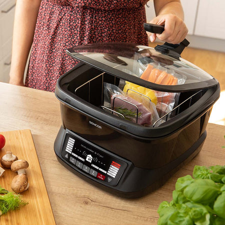 Multicooker 18 funcții bol 4,8 l, antiaderent, afișaj LED, Sencor S-SFR9300BK