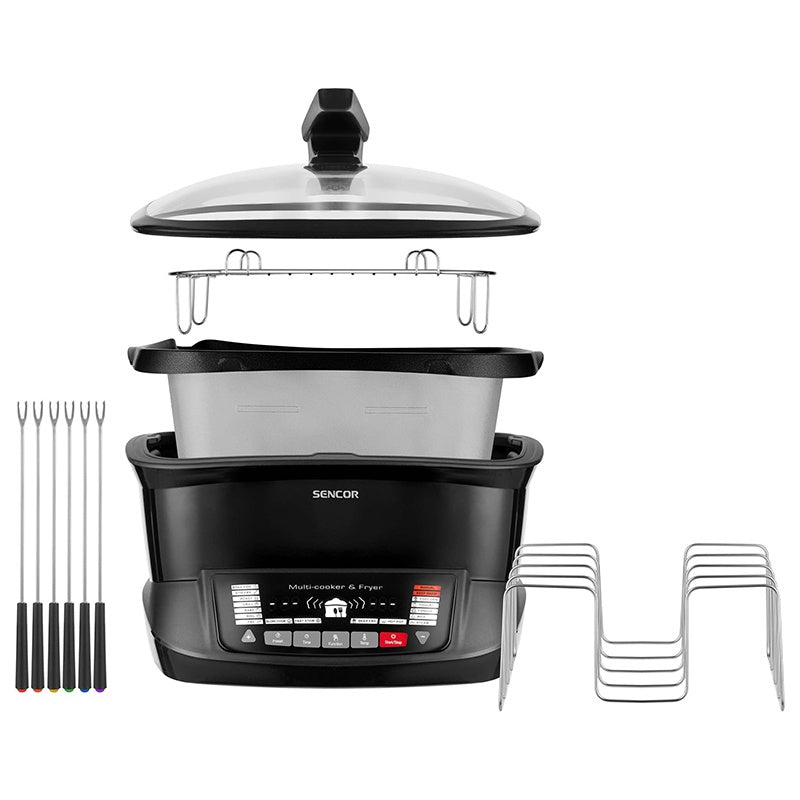 Multicooker 18 funcții bol 4,8 l, antiaderent, afișaj LED, Sencor S-SFR9300BK