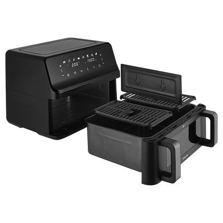 Friteuză dublă digitală airfryer 2 × 4,5 l 2700 W afișaj Sencor S-SFR9650BK