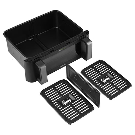 Friteuză dublă digitală airfryer 2 × 4,5 l 2700 W afișaj Sencor S-SFR9650BK