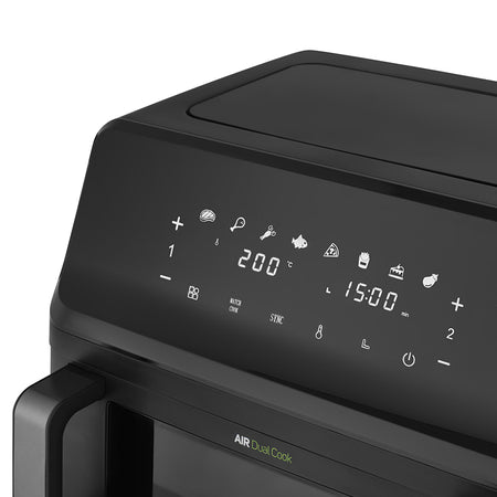 Friteuză dublă digitală airfryer 2 × 4,5 l 2700 W afișaj Sencor S-SFR9650BK
