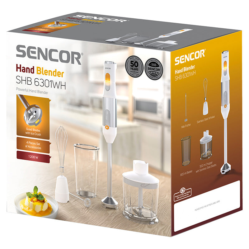 Blender de mână multifuncțional 5 în 1 cu 1200 W Sencor