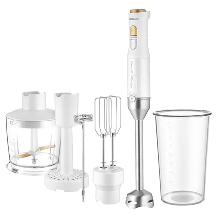 Blender de mână 4 în 1, 1200 W, accesorii din inox, Sencor