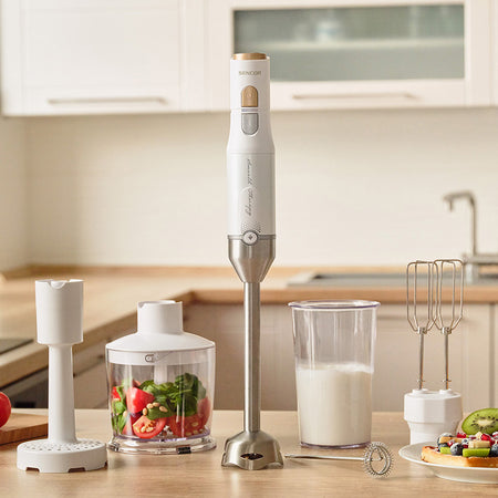 Blender de mână 4 în 1, 1200 W, accesorii din inox, Sencor