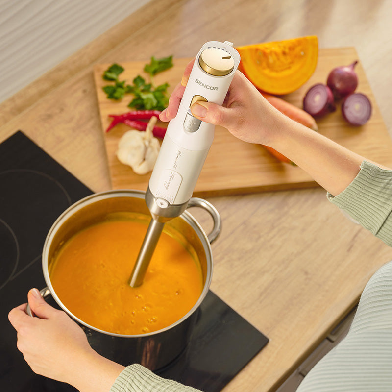 Blender de mână 4 în 1, 1200 W, accesorii din inox, Sencor