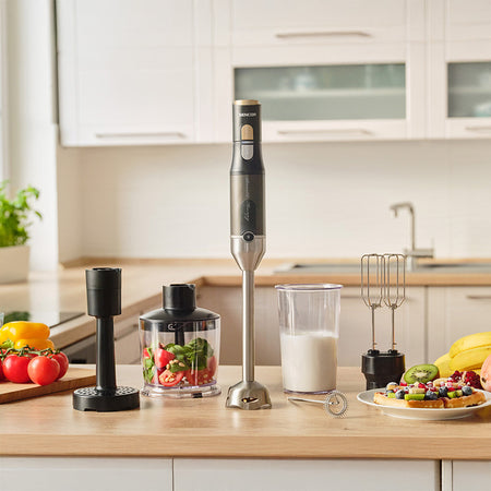 Blender de mână 4 în 1, 1200 W, accesorii din inox, Sencor