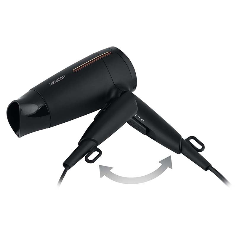 Uscător de păr cu ionizare, mâner pliabil, 1600 W, Sencor S-SHD0045BK