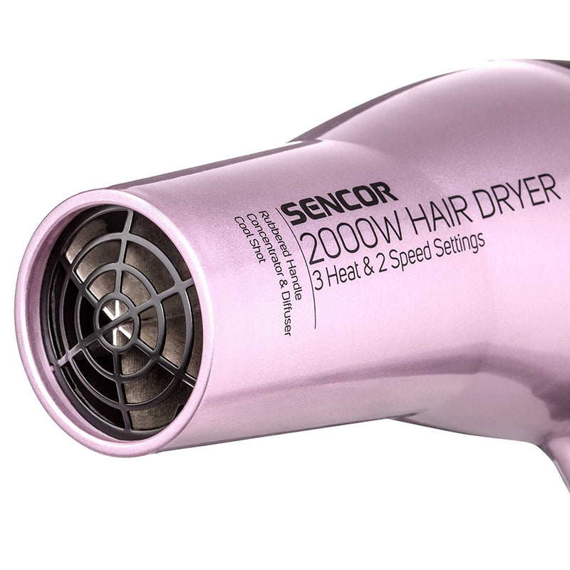 Uscător de păr 2000 W cu difuzor și buton aer rece Sencor