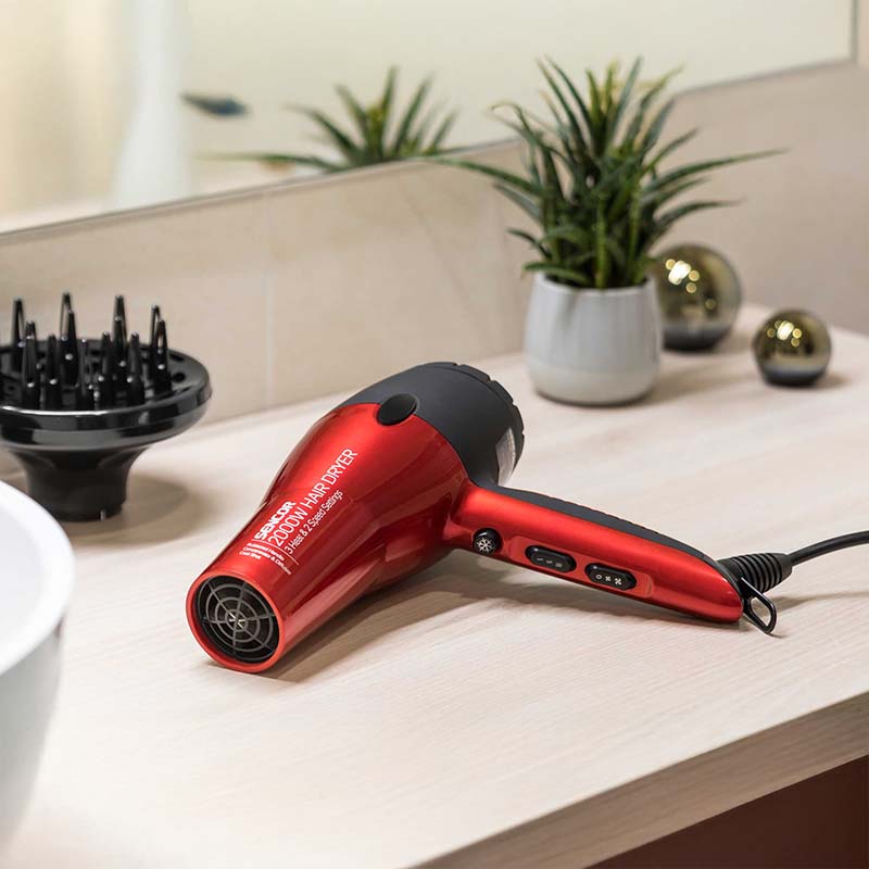 Uscător de păr 2000 W cu difuzor și buton aer rece Sencor