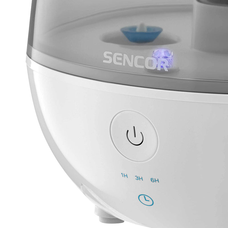 Umidificator cu ultrasunete și aromaterapie, alb, lumină de noapte Sencor S-SHF950WH