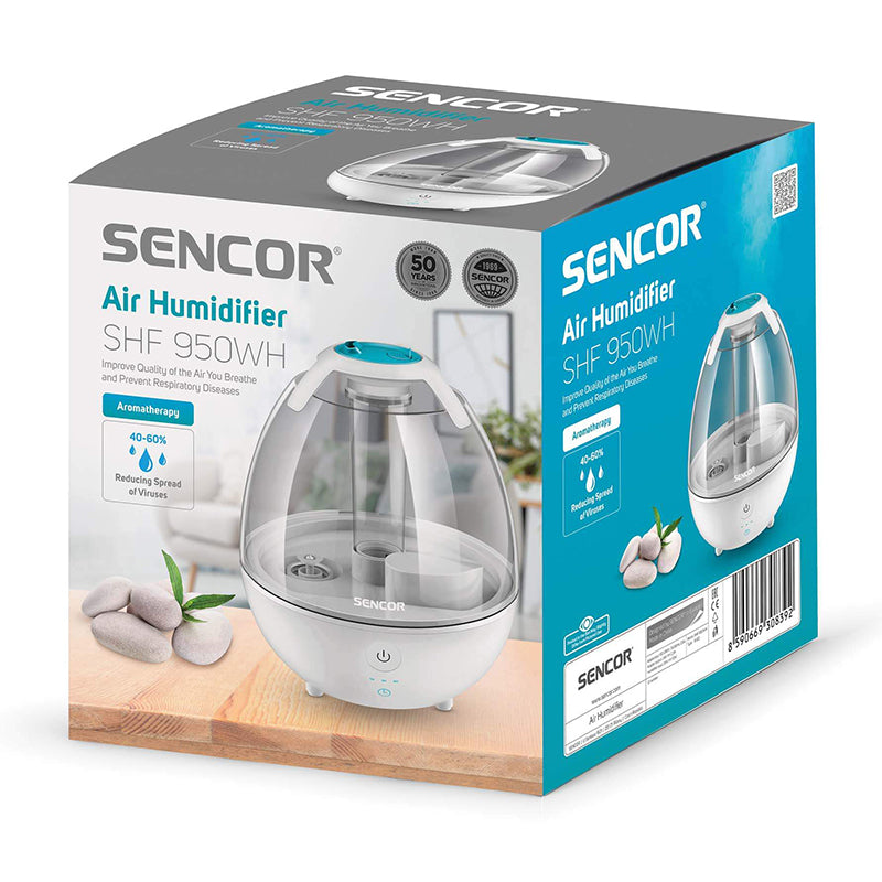 Umidificator cu ultrasunete și aromaterapie, alb, lumină de noapte Sencor S-SHF950WH