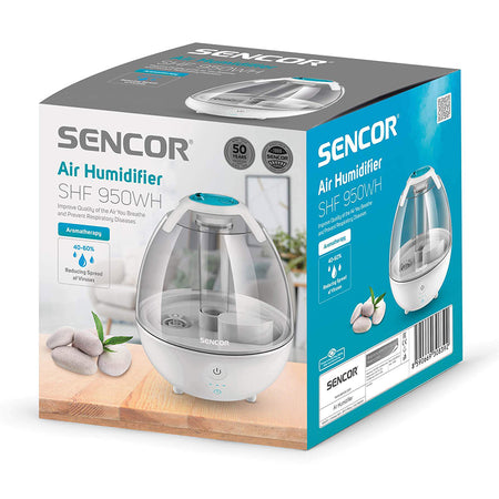 Umidificator cu ultrasunete și aromaterapie, alb, lumină de noapte Sencor S-SHF950WH