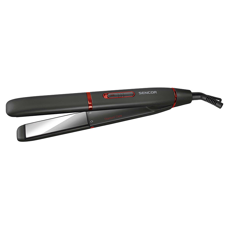 Placă de păr titan, design subțire, ionizare, cablu rotativ Sencor S-SHI1100BK