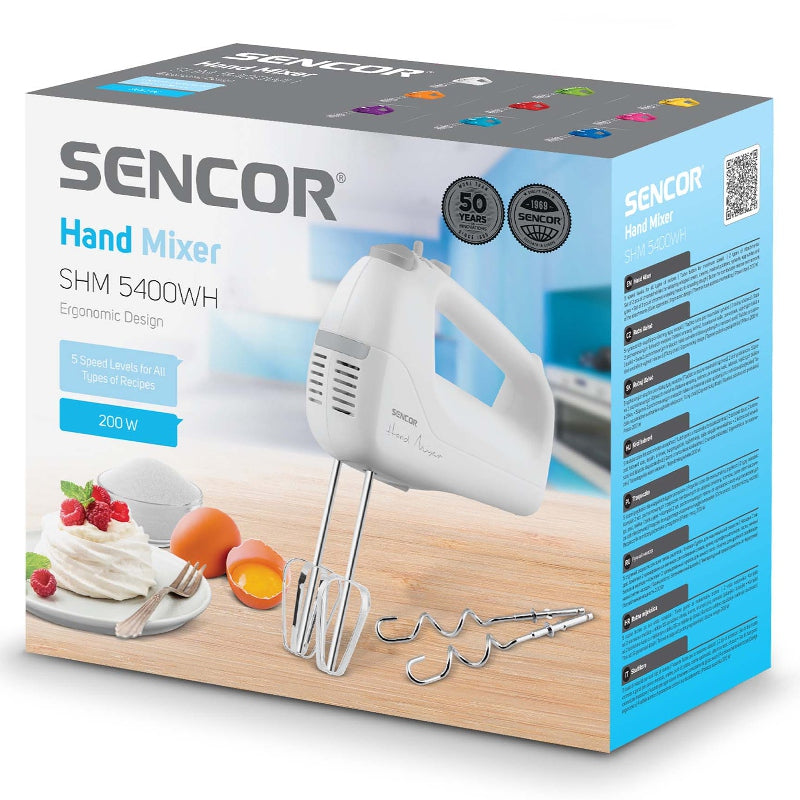 Mixer de mână 200 W cu 5 viteze Sencor