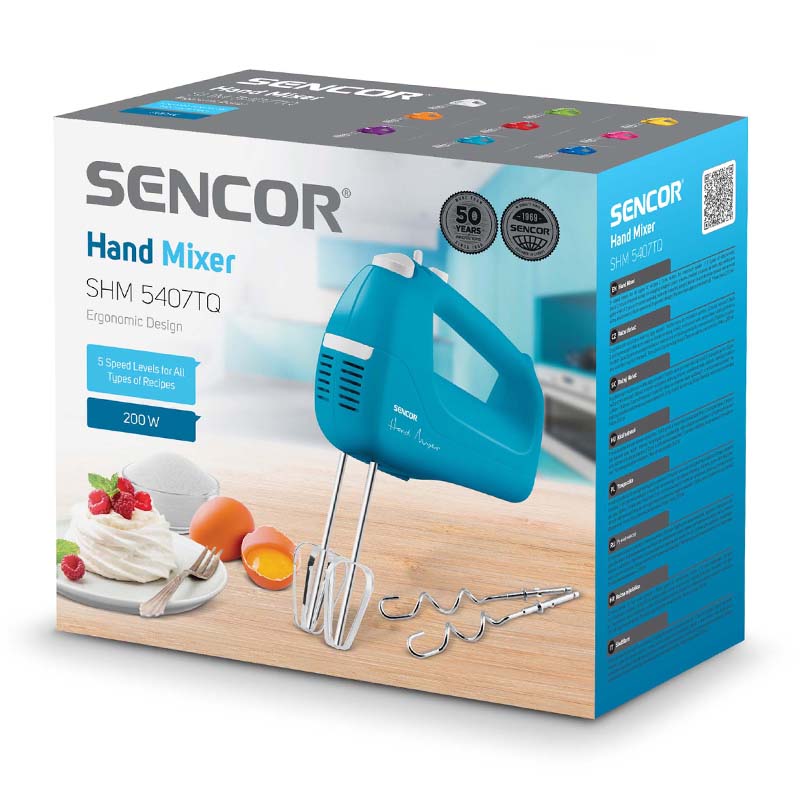 Mixer de mână 200 W cu 5 viteze Sencor