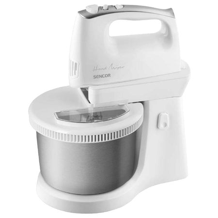 Mixer cu bol rotativ, 5 viteze, 500 W, accesorii inox, Sencor S-SHM6206SS